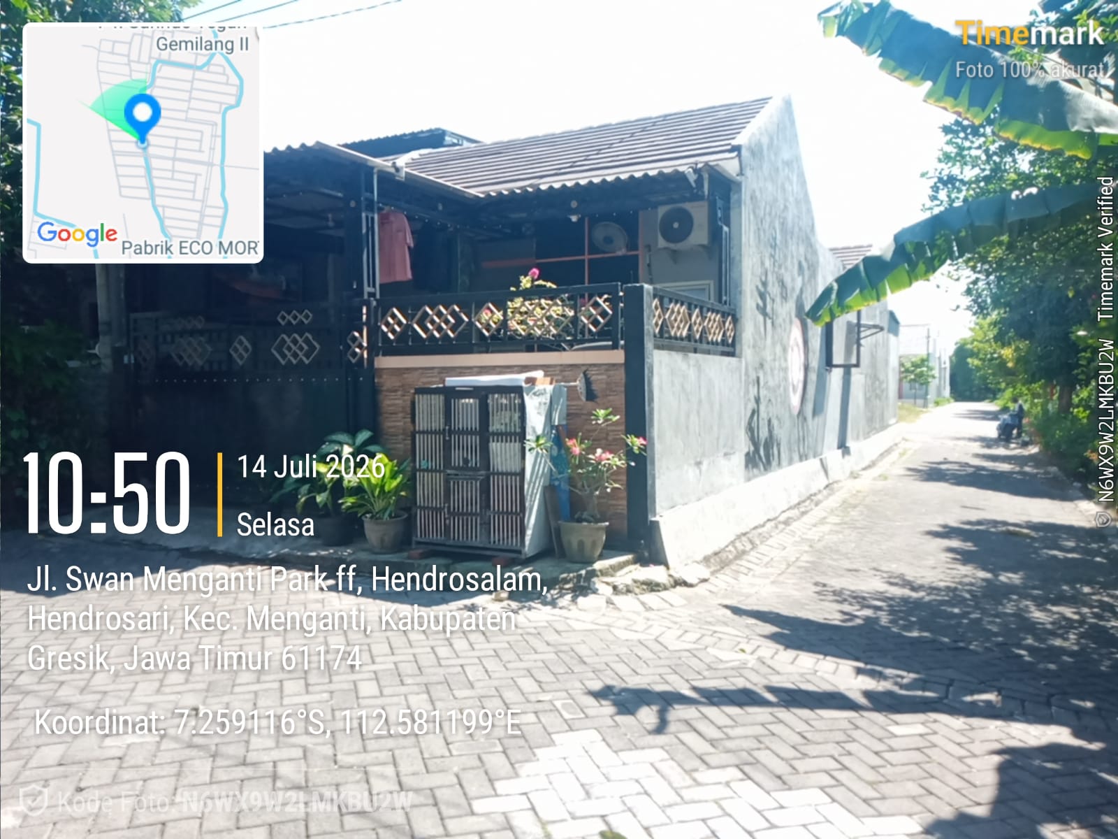 Dijual Cepat Rumah Murah di Swan Menganti Park Residence Gresik Rp 260 Juta !