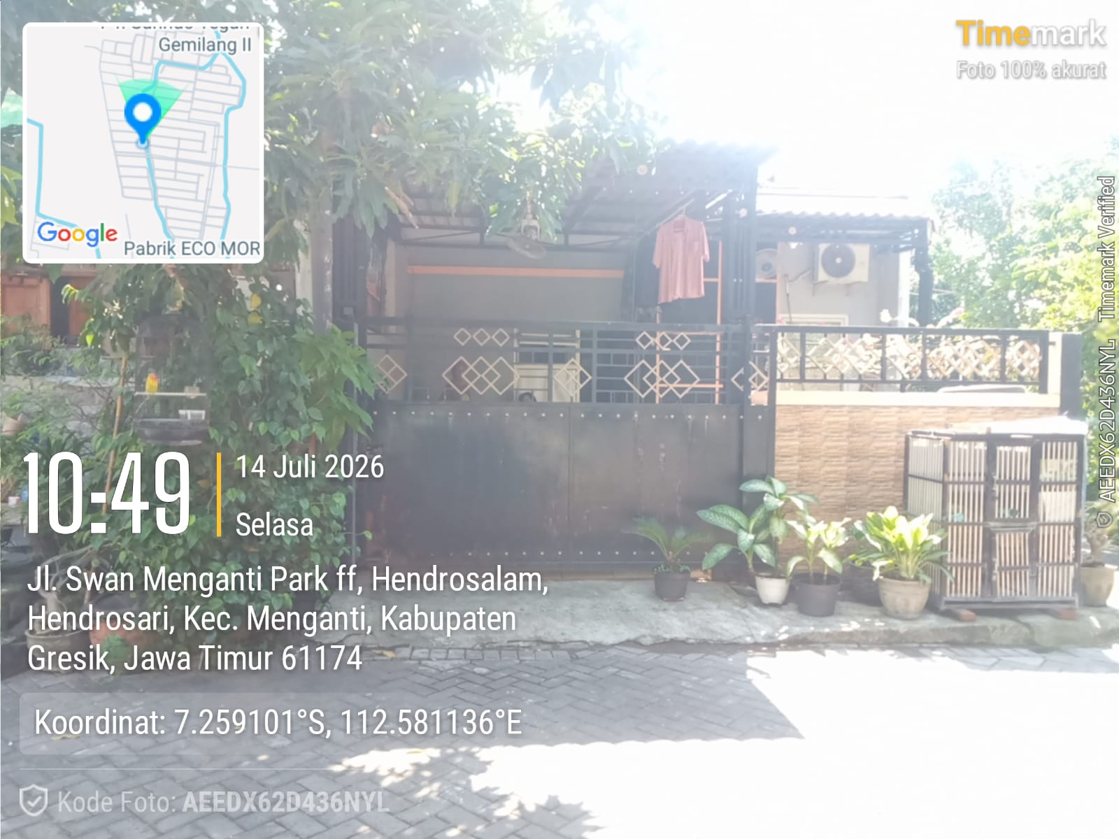 Dijual Cepat Rumah Murah di Swan Menganti Park Residence Gresik Rp 260 Juta ! - Gambar 2